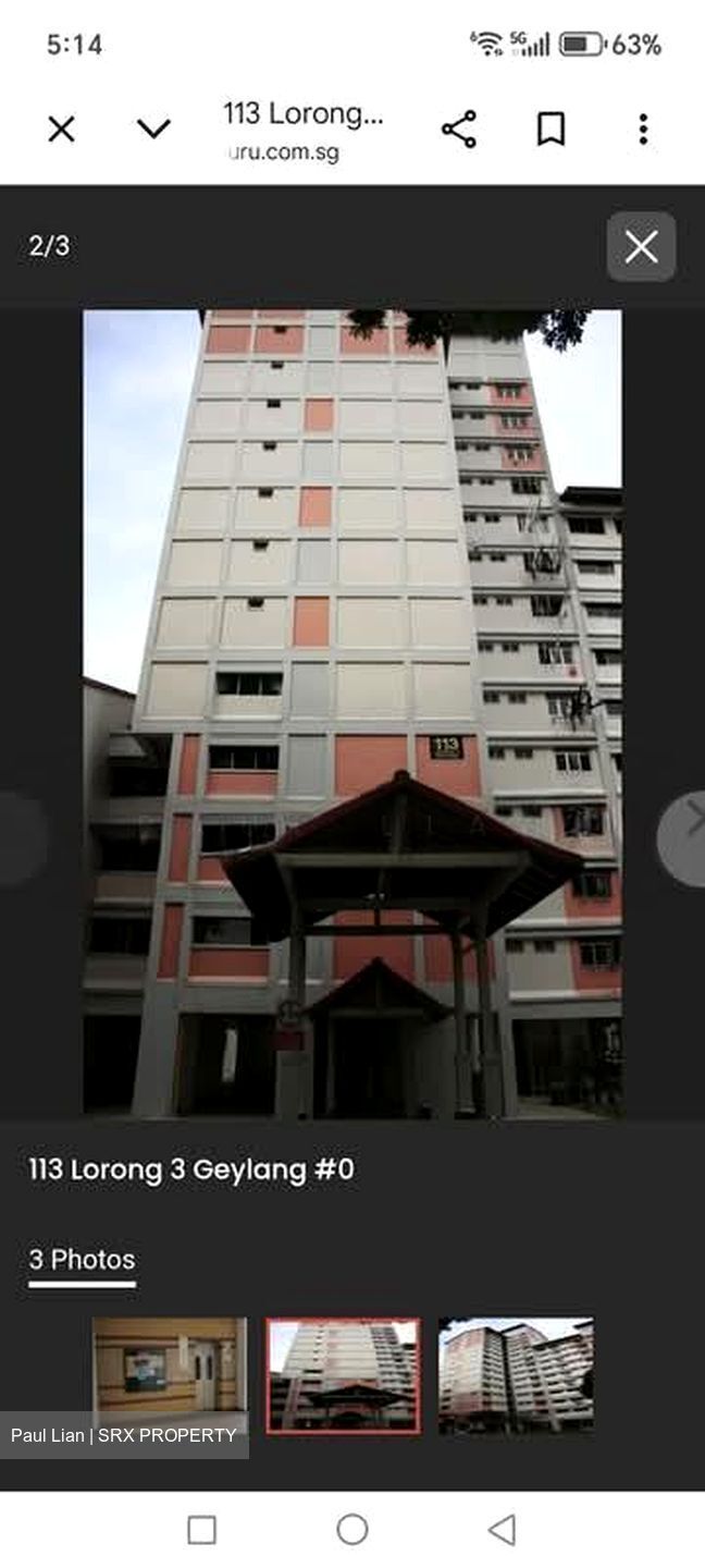 Blk 113 Lorong 3 Geylang (Kallang/Whampoa), HDB 4 Rooms #538045211